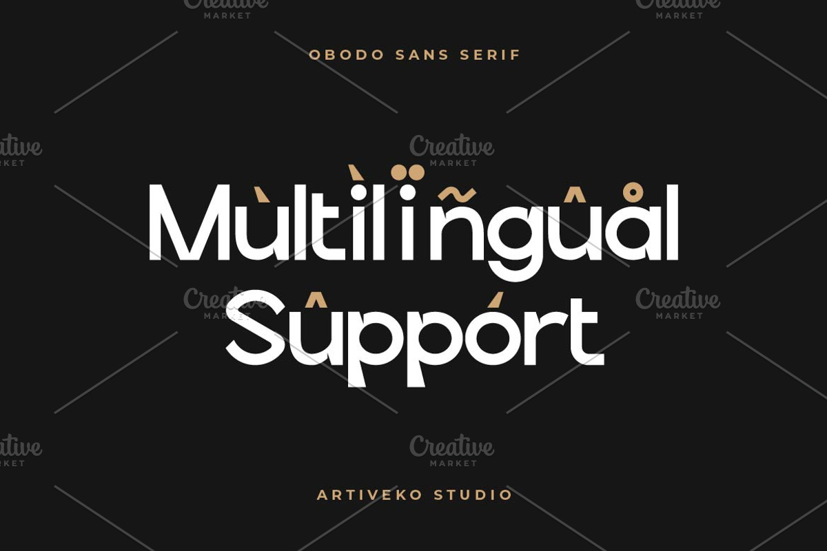 Obodo Creative Logo Font, a Sans Serif Font by Artiveko (Photo 3 of 8)