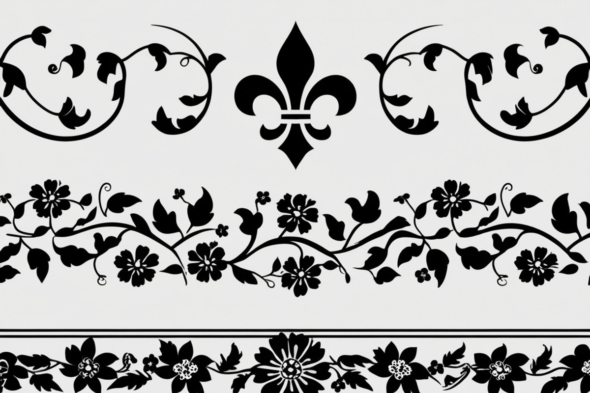 Beautiful floral decoration elements, an Illustration by Amazin_art (Photo 5 of 17)
