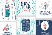 SALE 50% Merry Christmas and NY2019, a Decorative Illustration by mikka_kika (Thumbnail 4 of 10)