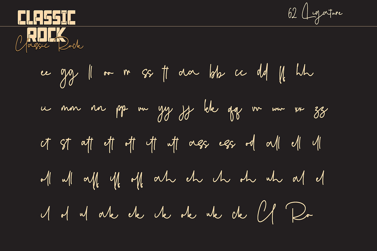 Classic Rock (FONT DUO), a Sans Serif Font by Letterara (Photo 10 of 12)
