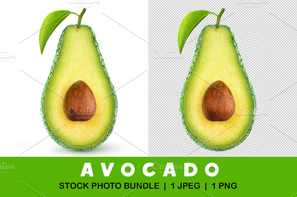 Half of avocado with seed preview 5