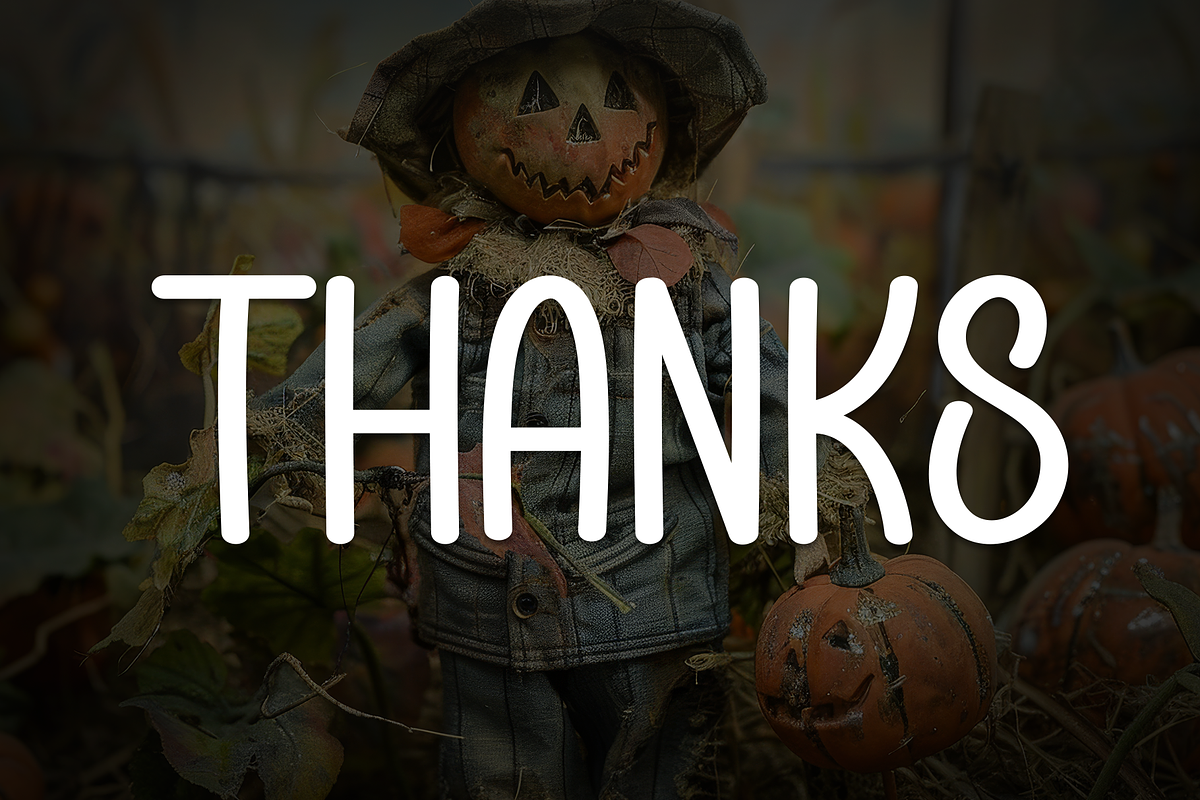 Spooky Scarecrow | Script Font, a Script Font by Scratchones (Photo 8 of 8)