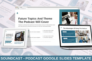 Soundcast - Podcast Google Slides, a Presentation Template by SlideFactory