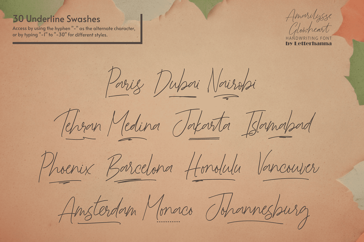 Amarilysse Glowheart Font, a Handwritten Font by Letterhanna Studio (Photo 12 of 13)