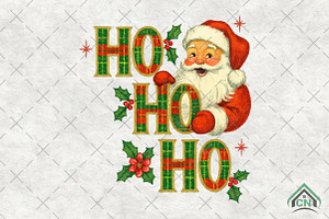 HO HO HO Santa Clipart, an Illustration by Craft Nest