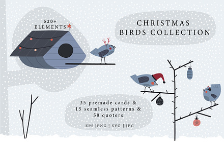 Christmas birds collection