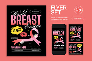 World Breast Cancer Flyer, a Flyer Template by graphicook