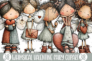 Whimsical Valentine Fairy Clipart, an Illustration by Designking (Thumbnail 1 of 5)