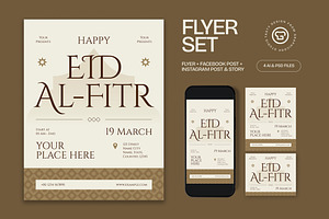 Eid Al Fitr Flyer, a Flyer Template by graphicook