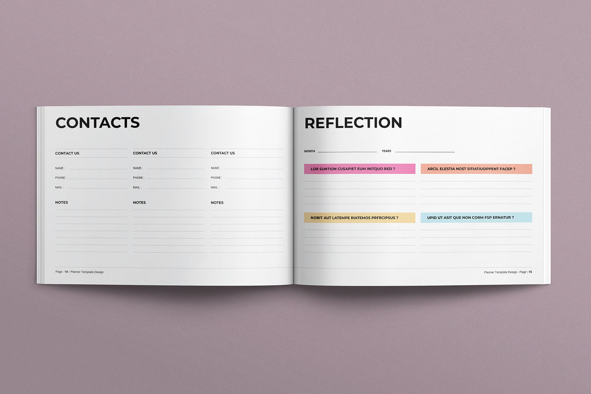 Planner Template Landscape, a Brochure Template by E-Type (Photo 6 of 7)