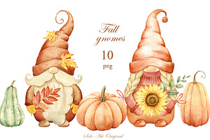 Fall Gnomes Thanksgiving Day Pumpkin