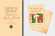 VALENTINE'S DAY CARD CANVA TEMPLATE, a Card Template by The Little Lily Studio (Thumbnail 1 of 5)