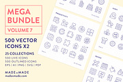 Mega Bundle Vol 7 Line Icons, an Outline Icon by Made by Made (Thumbnail 1 of 9)