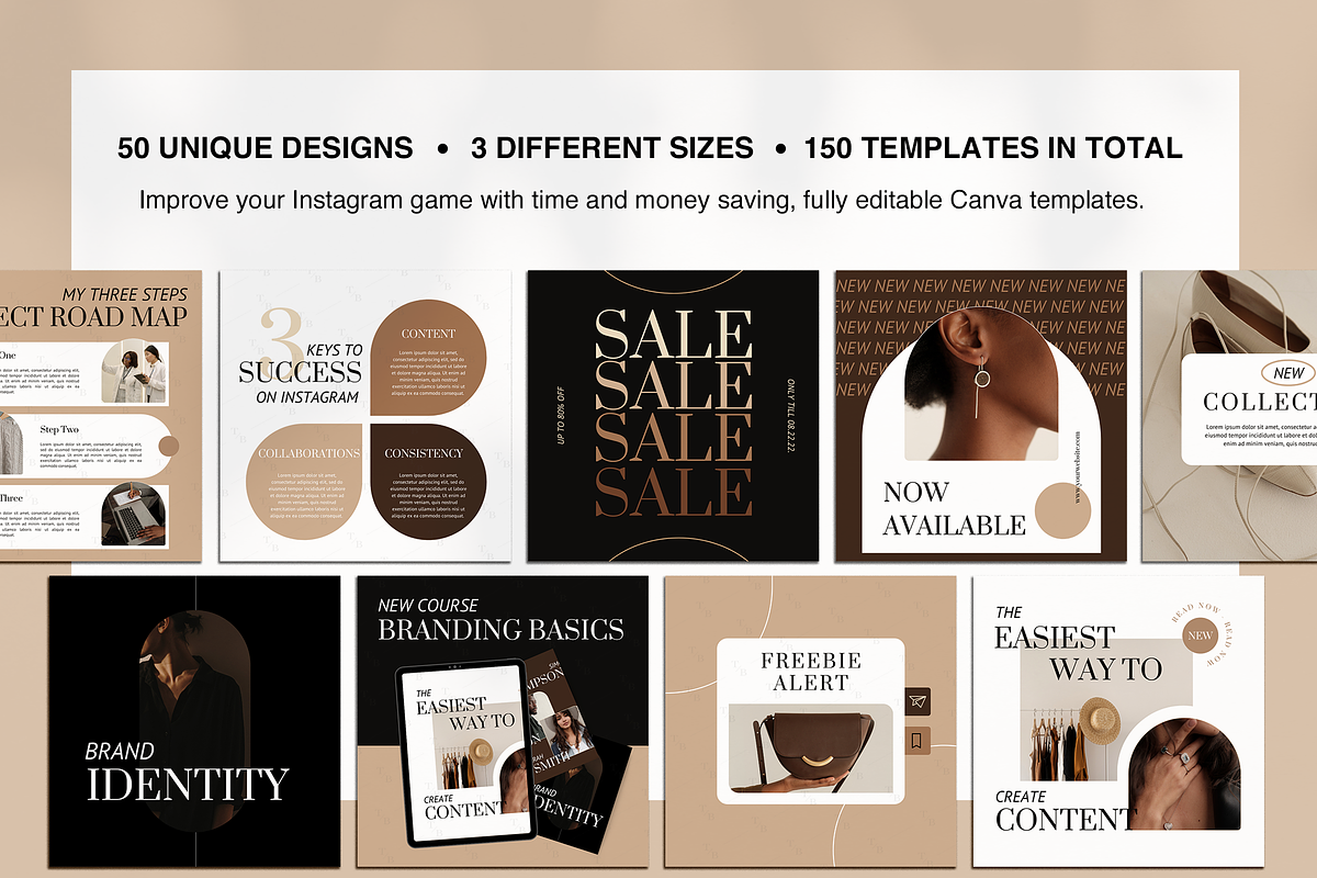 Dark Aesthetic Instagram Templates, a Social Media Template by Templates Boutique (Photo 3 of 9)