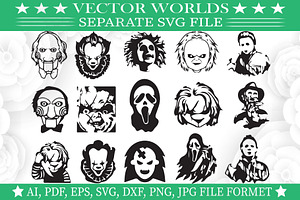 Horror Movie Villain Svg, Ghost Svg