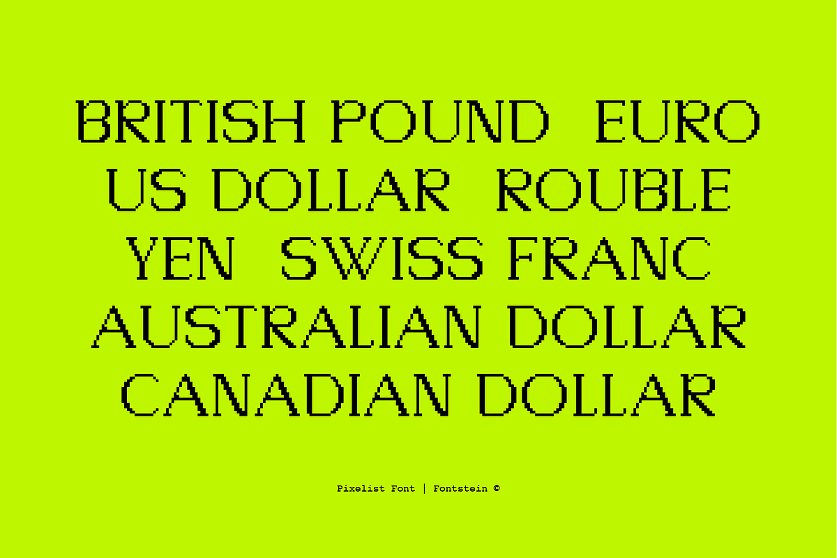 PIXELIST | Pixel taste display font, a Serif Font by Fontstein (Photo 11 of 13)