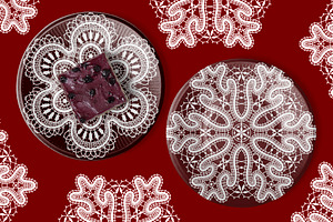 16 Winter Snowflakes Lace Patterns.