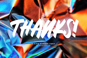 Rising Harder - Brush Font