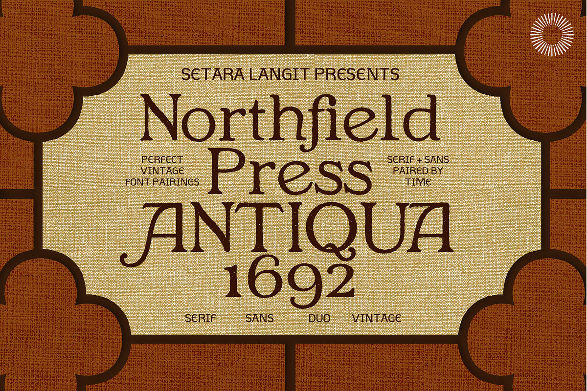 Northfield - Pressed Heritage, a Serif Font by Setara Langit CreativeStd (Photo 1 of 13)