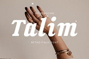 Talim | Retro Vintage Italic, a Slab Serif Font by Aditastudios (Thumbnail 1 of 7)