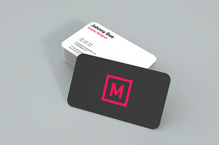 Rounded Corner Business Card Mockup