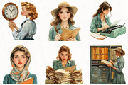 Office Lady Sublimation Clipart, an Illustration by OK Design (Thumbnail 3 of 5)