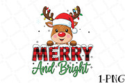 Merry And Bright Reno Reindeer Png, an Illustration by DreamPrint404 (Thumbnail 1 of 5)