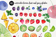 Watercolor popsicle&berries clipart, a Food Illustration by TanyaOak (Thumbnail 3 of 3)