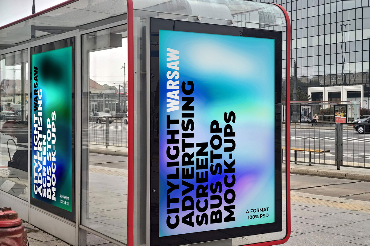 Warsaw Citylight Ad Bus Stop 9, an Advertising Mockup by Graphic Shelter (Photo 4 of 8)