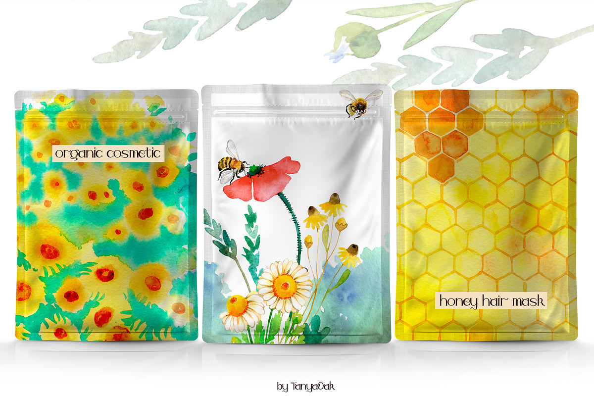 Honey Bee Summer Tea Clipart, a Food Illustration by TanyaOak (Photo 10 of 12)