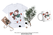 Christmas Snowman Clipart, a Graphic by Markicha Art (Thumbnail 2 of 4)