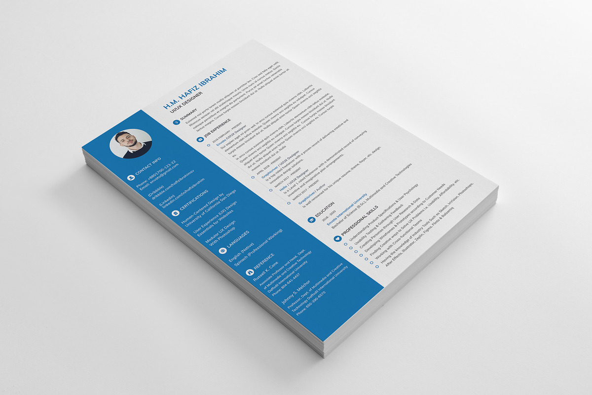 Clean Resume/CV, a Resume Template by Graphicalark (Photo 3 of 5)