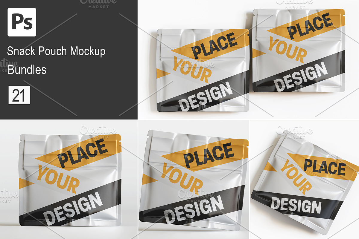 Snack Packaging Mockup Bundles, a Packaging Mockup by Ambo Ampeng (Photo 1 of 22)