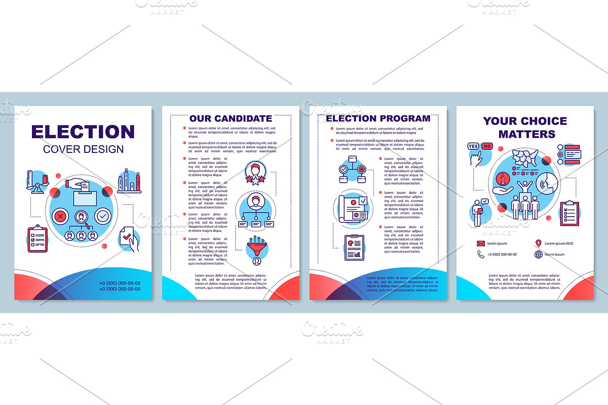 Election brochure template layout, a Brochure Template by IMG Visuals