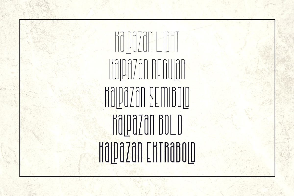 Kalpazan font family -50% preview 2
