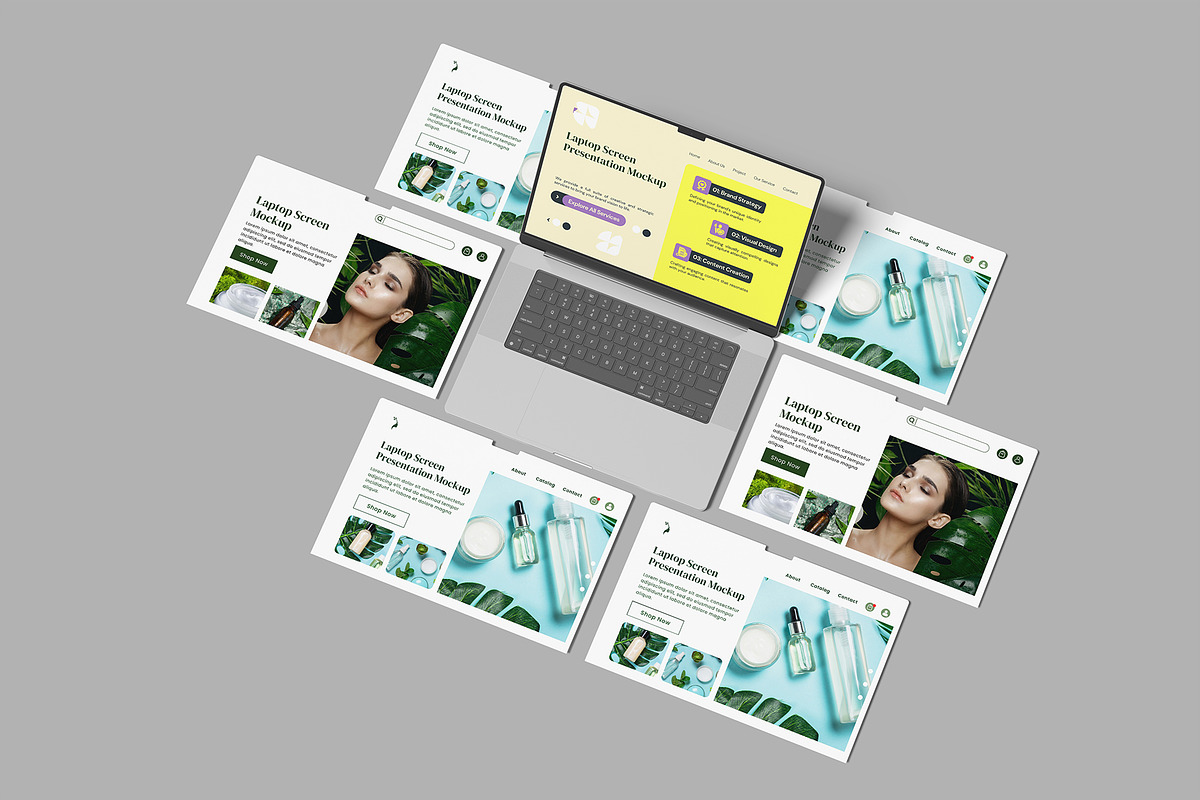 Laptop Screen Presentation Mockup, a Mac Mockup by rizalamora (Photo 8 of 11)