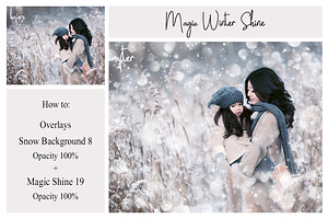 30 Magic Winter Shine Overlays PNG