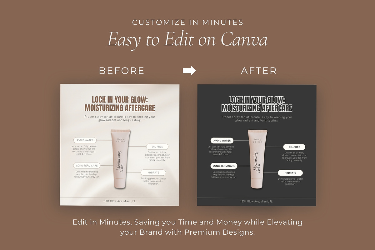 Spray Tan Instagram Post Templates, a Social Media Template by Design Lush Studio (Photo 4 of 7)