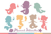 Mermaid Silhouettes in Vintage Girl, an Illustration by Amanda Ilkov (Thumbnail 1 of 3)
