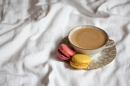 coffee with macaroons, a Food & Drink Photo by Arymer