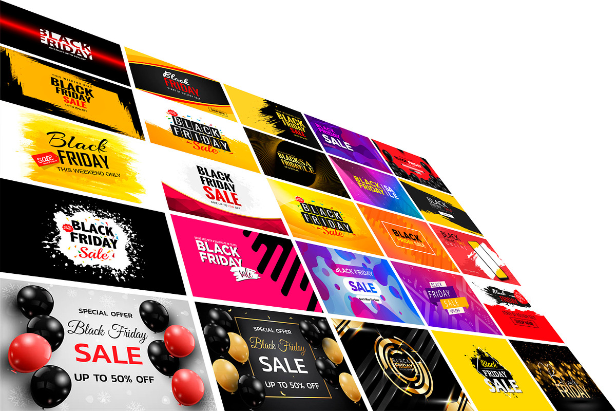 Black Friday Sale Banner Bundle, a Design Template by Digital Studio (Photo 2 of 4)