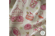 Peach Tea Time Seamless Pattern, a Food Illustration by TitaLivingArt (Thumbnail 4 of 10)