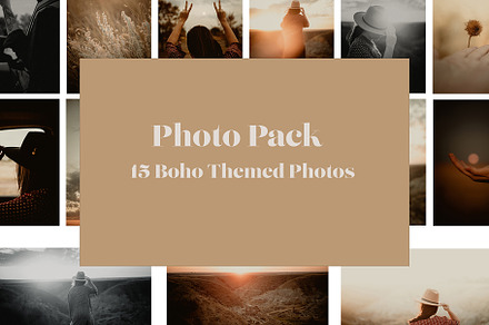 Boho Stock Photo Pack, a Person Photo by Wild Wander Collective
