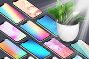 3D iPhone Presentation Mock-Up 05, a Device Mockup by Graphicsworld125 (Thumbnail 6 of 10)