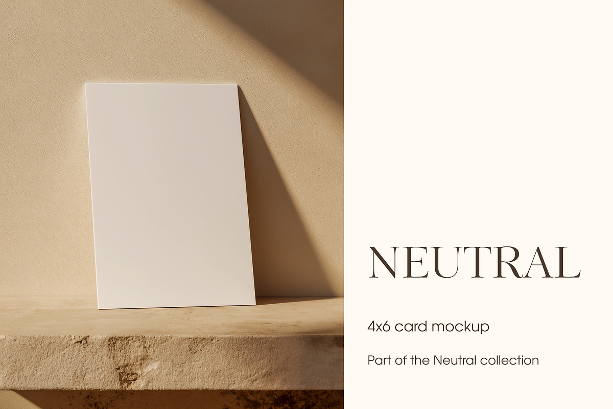Neutral Stone 4x6 Card Mockup, a Product Mockup by Serenefeeling (Photo 1 of 6)