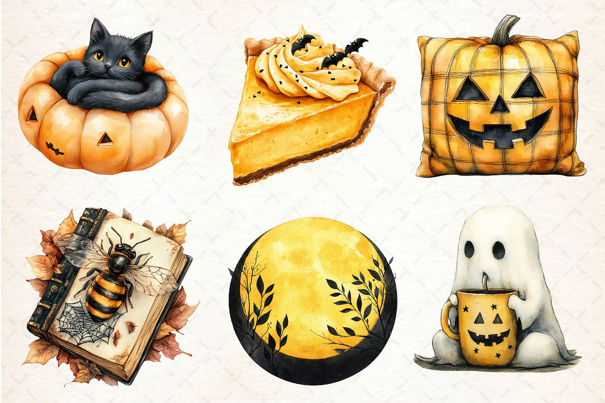 Cozy Halloween Sublimation Clipart, an Illustration by Dream Creation (Photo 4 of 7)