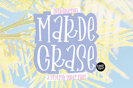 MARDEGRASE a Stylish Serif Font, a Serif Font by Blush Font Co.