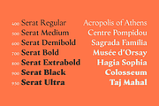 Serat | Flared Serif Family, a Serif Font by Wahyu & Sani Co. (Thumbnail 11 of 15)