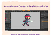 Ninja 2D Game Character Sprites, an Illustration by DionArtworks (Thumbnail 4 of 4)