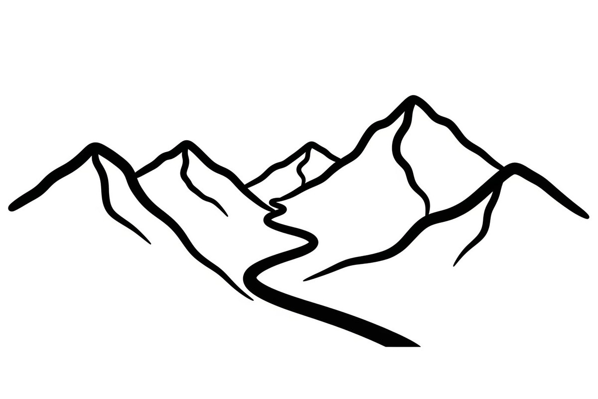 50 Mountain Landscape Silhouette Bun, an Illustration by Designer_Momina (Photo 33 of 51)